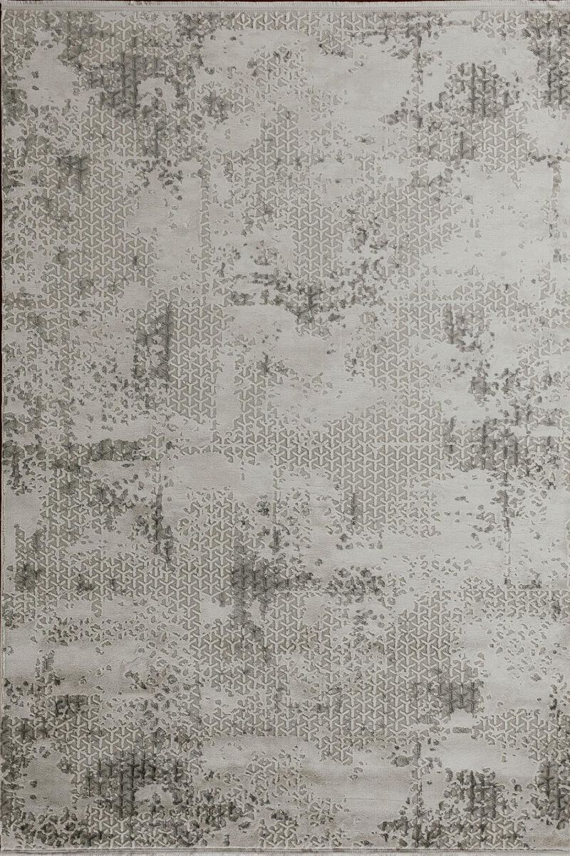 HomeRoots Abstract Distressed Area Rug With Fringe image number 0