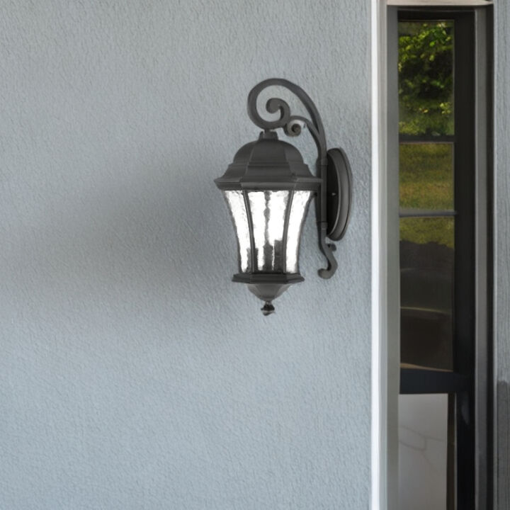 Tapered Hanging Lantern Wall Light for Outdoor Porch or Entryway