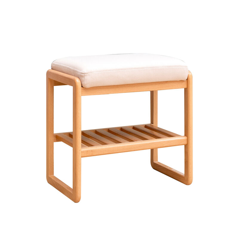 Streamdale Beechwood Shoe Bench with Cushion image number 6