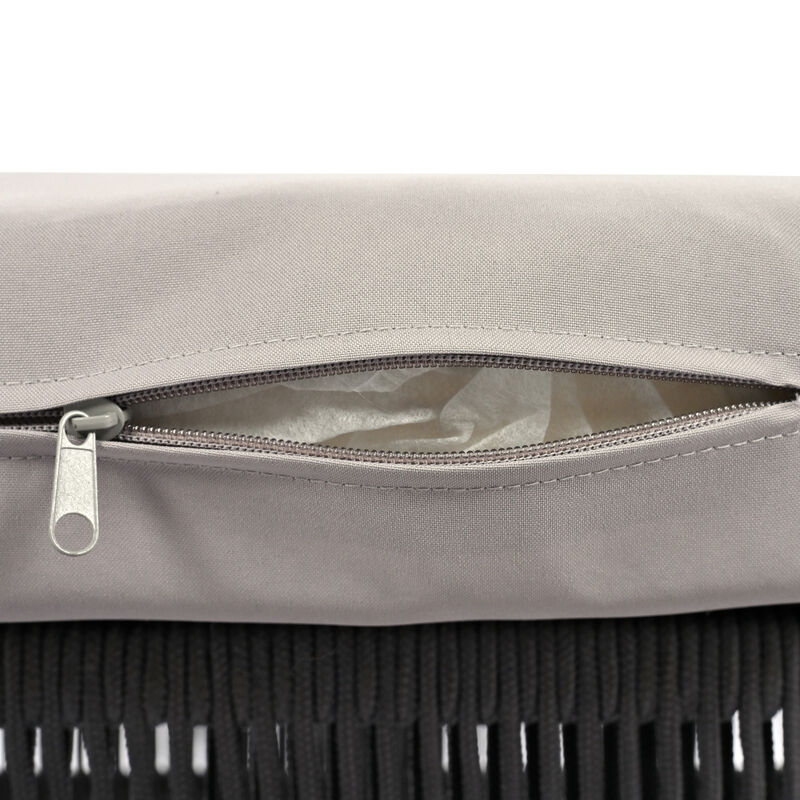 Merax 4-Piece Rope Outdoor Conversation Set with Sofa Table