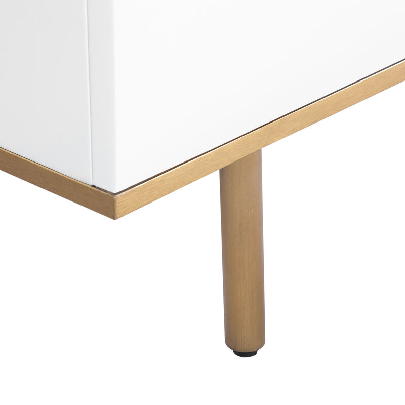 Pasargad Home Polara Sideboard with Geometric Doors with Adjustable Shelves image number 9