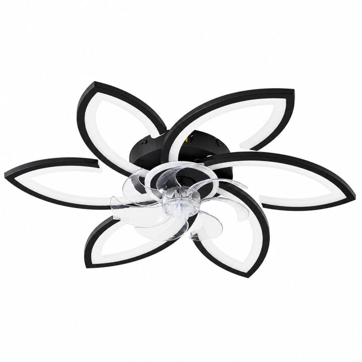 ELEMENT ACE 30-inch Low Profile Flush Mount Ceiling Fan with LED Lights and Remote Control for Kitchen Bedroom Living Room
