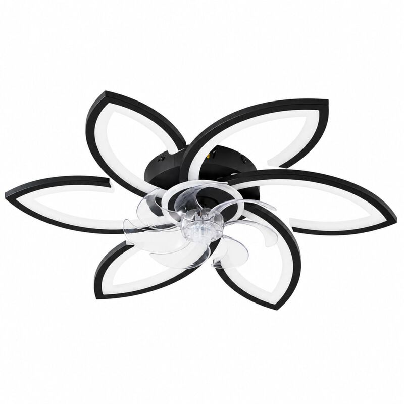 ELEMENT ACE 30-inch Low Profile Flush Mount Ceiling Fan with LED Lights and Remote Control for Kitchen Bedroom Living Room image number 0