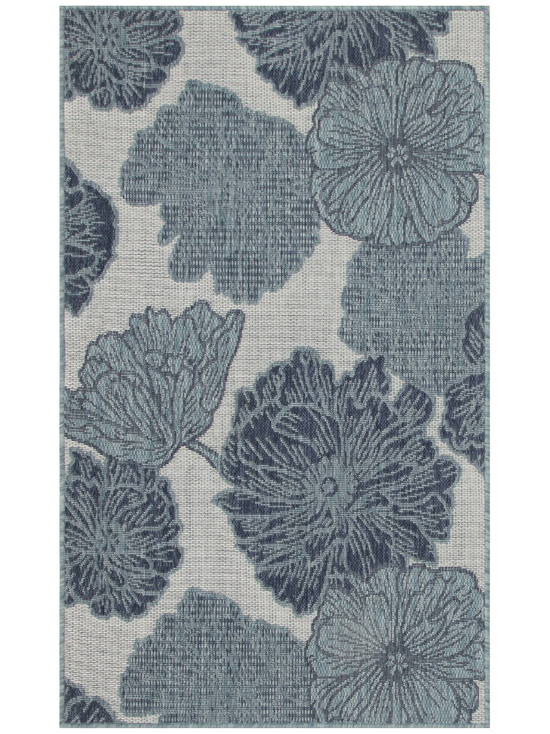 Garden Oasis GOA04 Blue 2' x 4' Rug