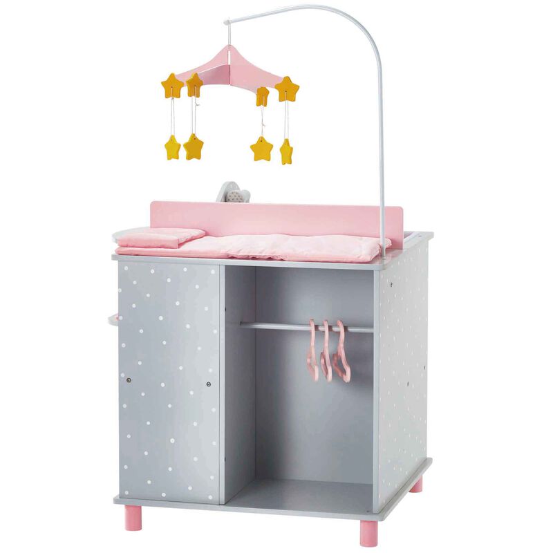 Olivia's Little World Polka Dots Princess Baby Doll Changing Station, Gray image number 3