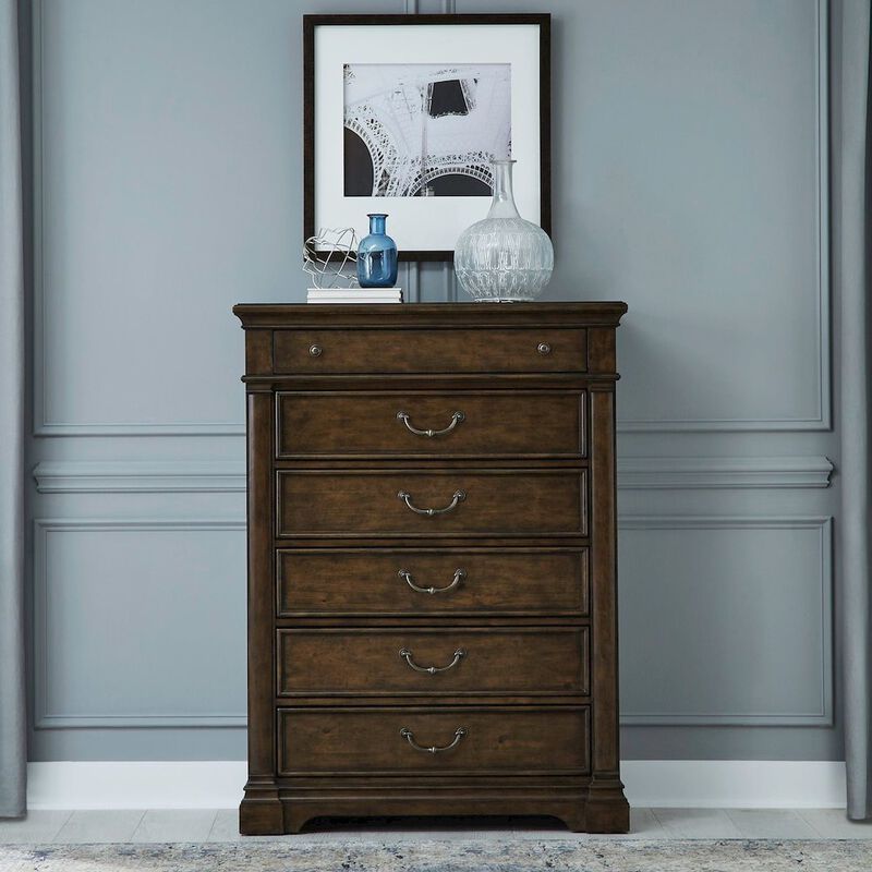 Liberty Furniture Arden Road 6 Drawer Chest for Bedroom  - Satin Cherry image number 1