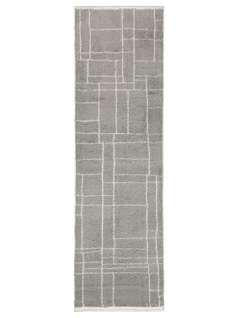 Verona 2'3" x 7'6" Grey Rug