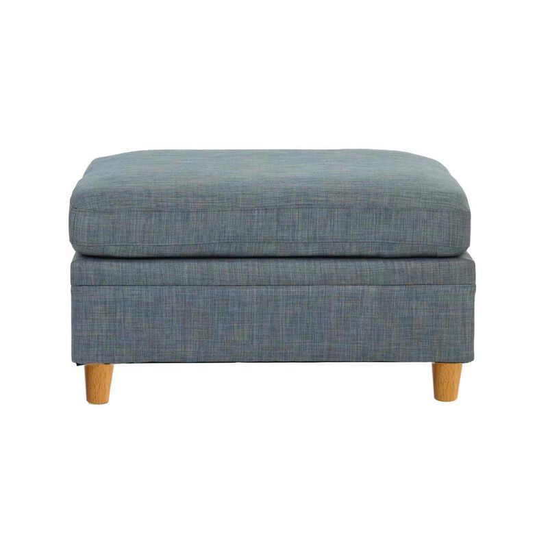 Streamdale Meagan Steel Ottoman in Dorris Fabric