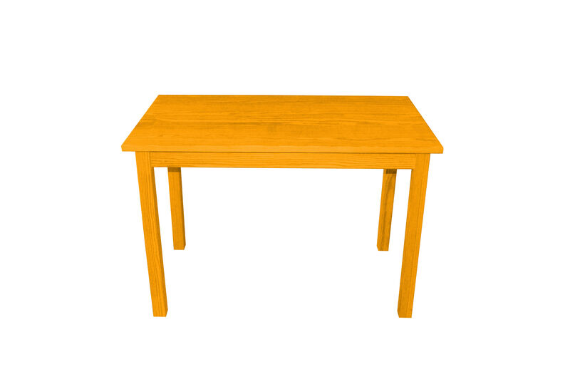 HomeRoots 48" Goldenrod Solid Wood Dining Table