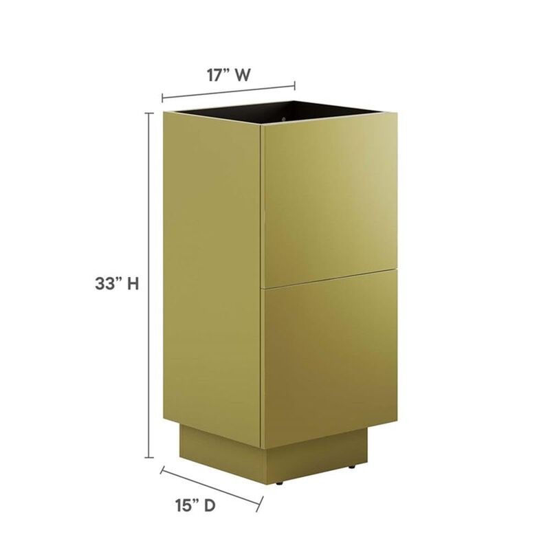 Modway Quantum Modern 18" Bathroom Vanity in Gold - Sink Basin Not Included image number 2