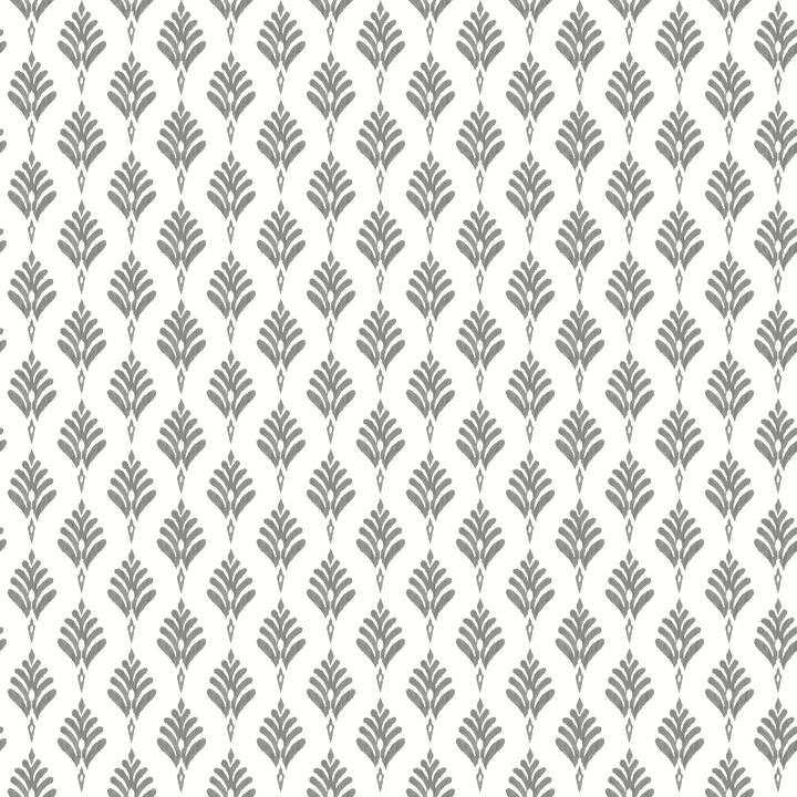 French Scallop Grey Wallpaper