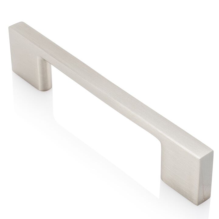 Southern Hills Brushed Nickel Cabinet Pulls - 96mm - Satin Nickel Drawer Handles, Modern Kitchen Cabinet Handles, Silver Kitchen