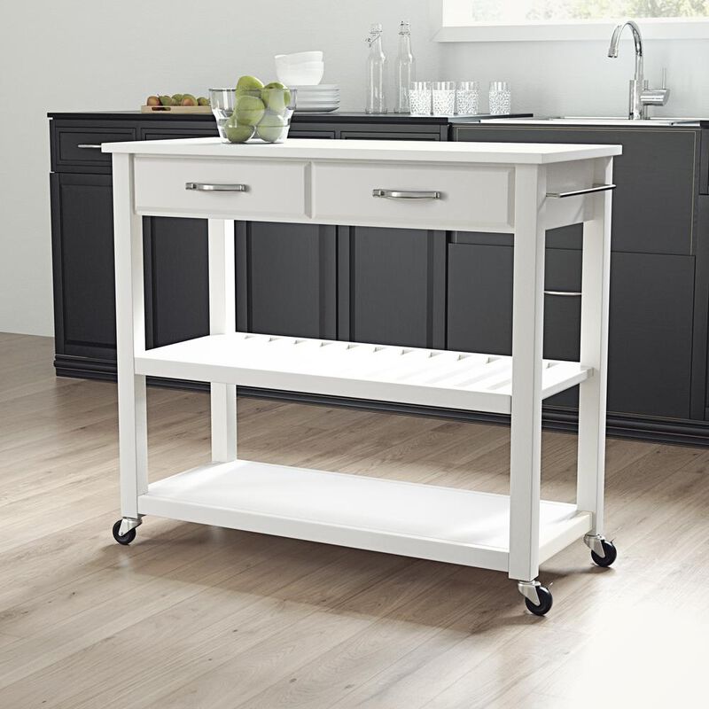 Crosley Furniture Stone Top Kitchen Prep Rolling Cart