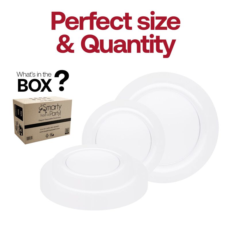 Clear Economy Round Plastic Dinnerware Value Set (120 Sets) image number 4