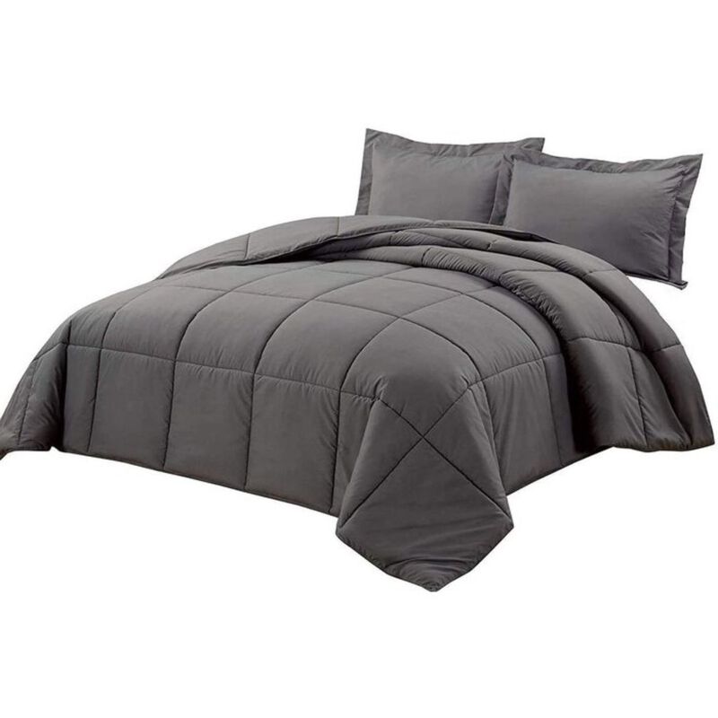 Hivvago Reversible Microfiber Down Alternative Comforter Set