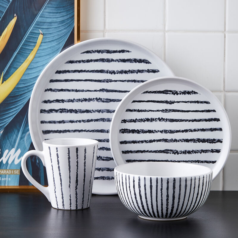 Stone Lain Nova Stoneware 16 Piece Dinnerware Set