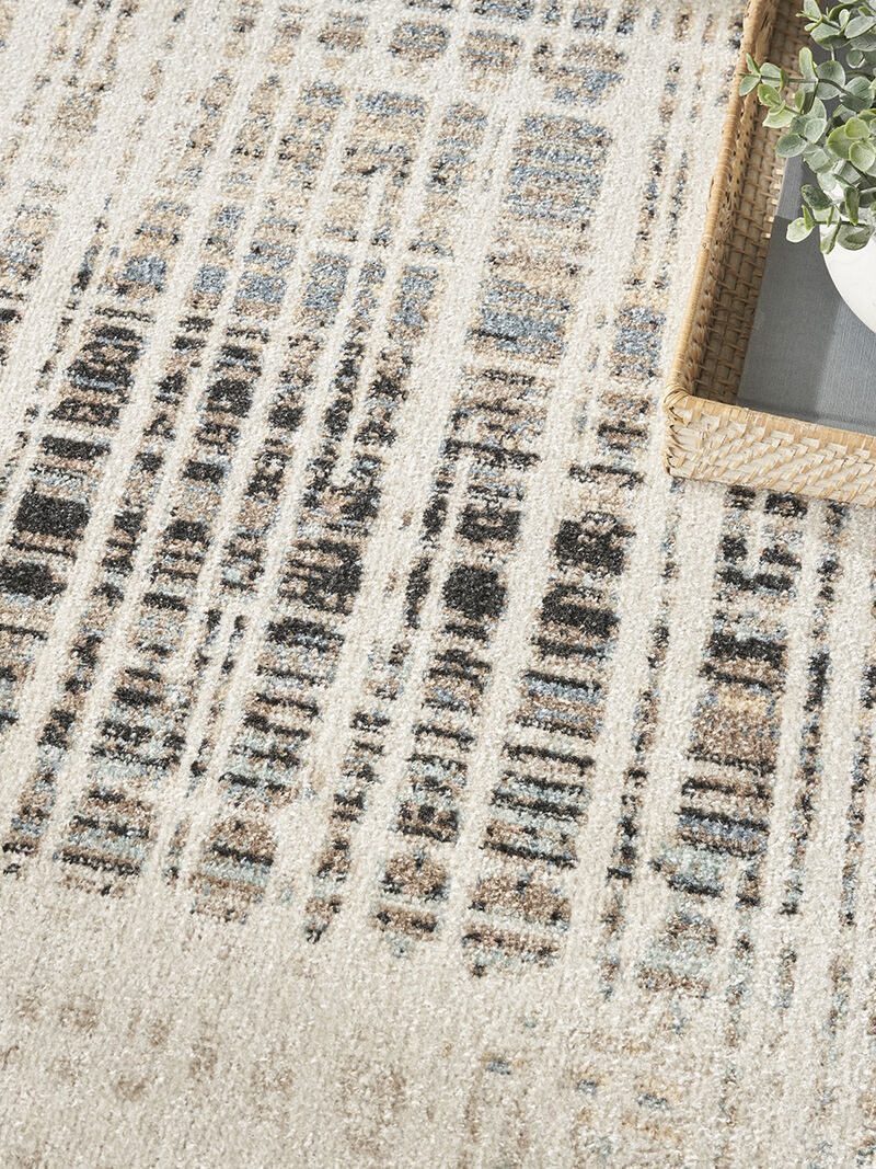 Washable Decor WSD07 Ivory/Blue 6'7" x 9' Rug