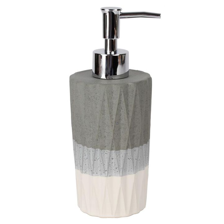 Saturday Knight Ltd Cubes Collection High Quality Easily Fit And Everyday Use Lotion Dispenser - 7.28x2.99x2.99", Dove Gray