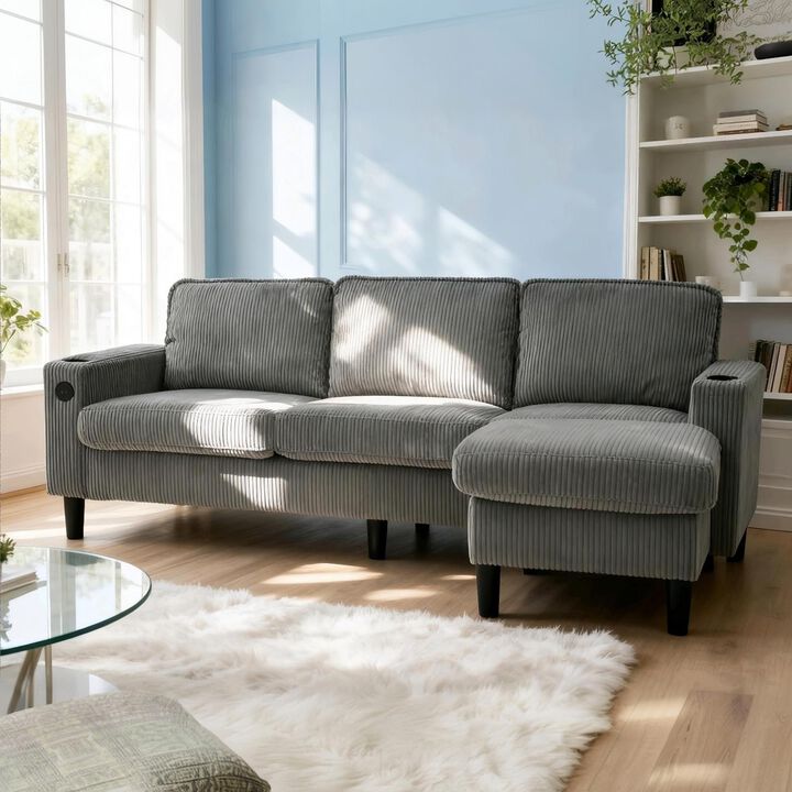 Cexdi 3‑Seat L‑Shape Sectional Sofa