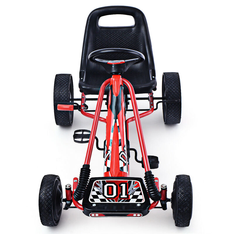 4-Wheel Kids Pedal Go-Kart Ride-On Racer Car for Outdoor Play image number 5