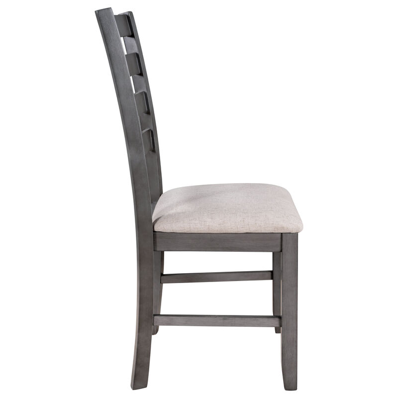 Merax 6-Pieces Solid Wood Dining Set