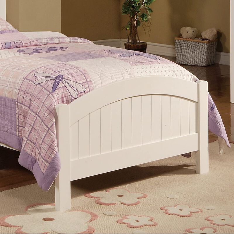 Streamdale Twin Bed with White Headboard (Plywood)