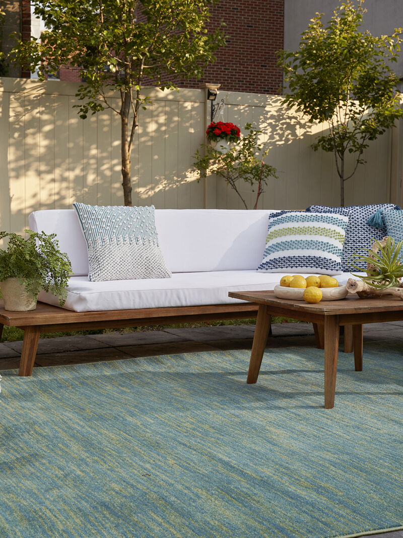 Nourison Essentials NRE01 Blue/Green 10' x 14' Rug