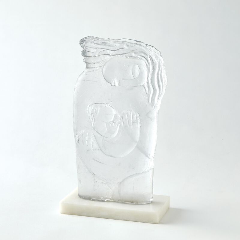 Mother & Child Glass Sculpture