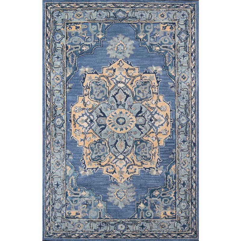 Momeni Traditional Rectangle Area Rug, Denim, 5' X 8'