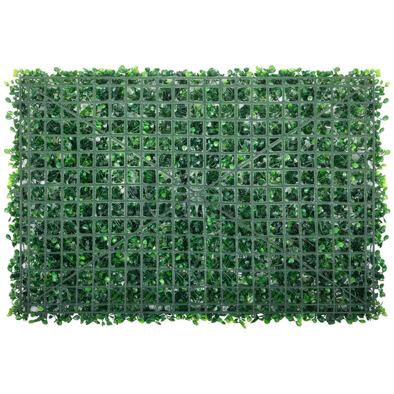 Artificial Boxwood Hedge Grass Wall Panel Privacy Screen, 32 Sq Ft, 12 Pieces image number 3