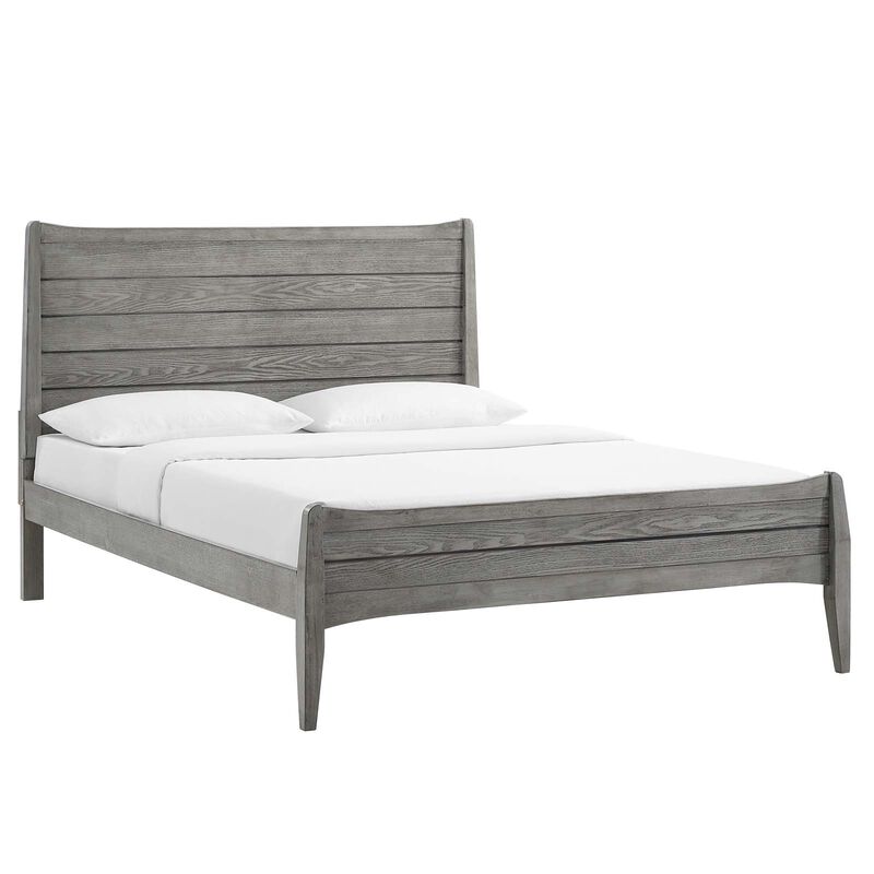 Modway - Georgia King Wood Platform Bed Gray image number 0