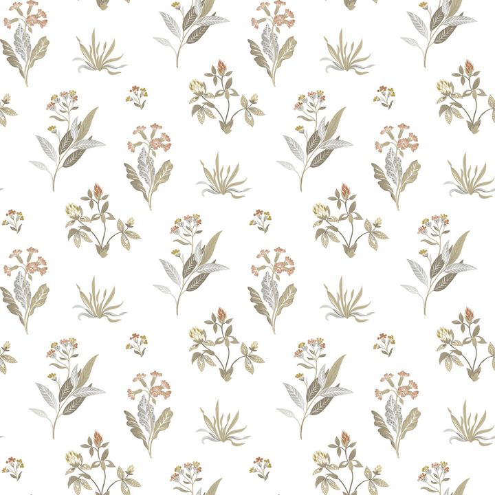 Cottage Chic Mazzetto Edra Green Wallpaper 84012