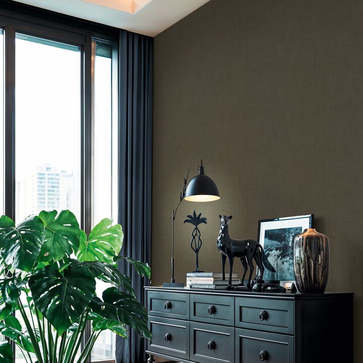 Havana 2 Plain Texture Brown Wallpaper HV41105