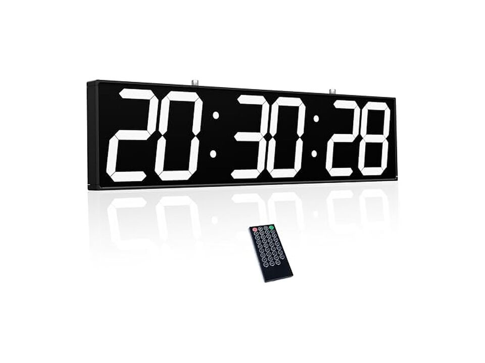 Double Sided Digital Multifunctional LED Wall Clock White Home Decor