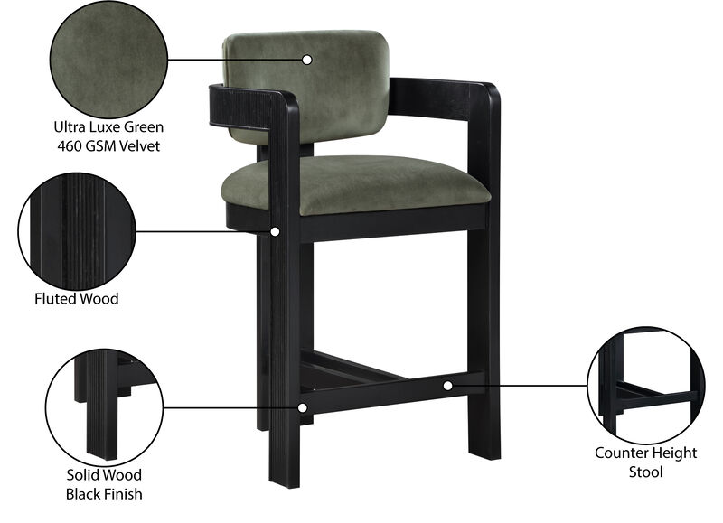 Meridian Furniture Sacha Velvet Stool image number 8