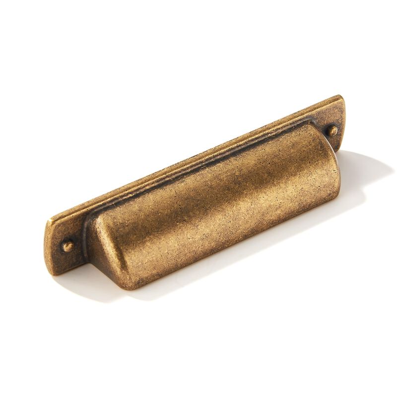 khtumeware 10 Pack 4""(102mm) Vintage Drawer Pulls Brushed Satin Nickel Cabinet Bin Cup Pulls Kitchen Hardware Silver Cabinet Ha