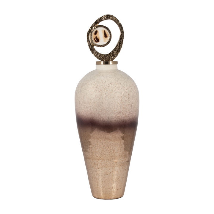 Glass 27" Vase Metal Topper