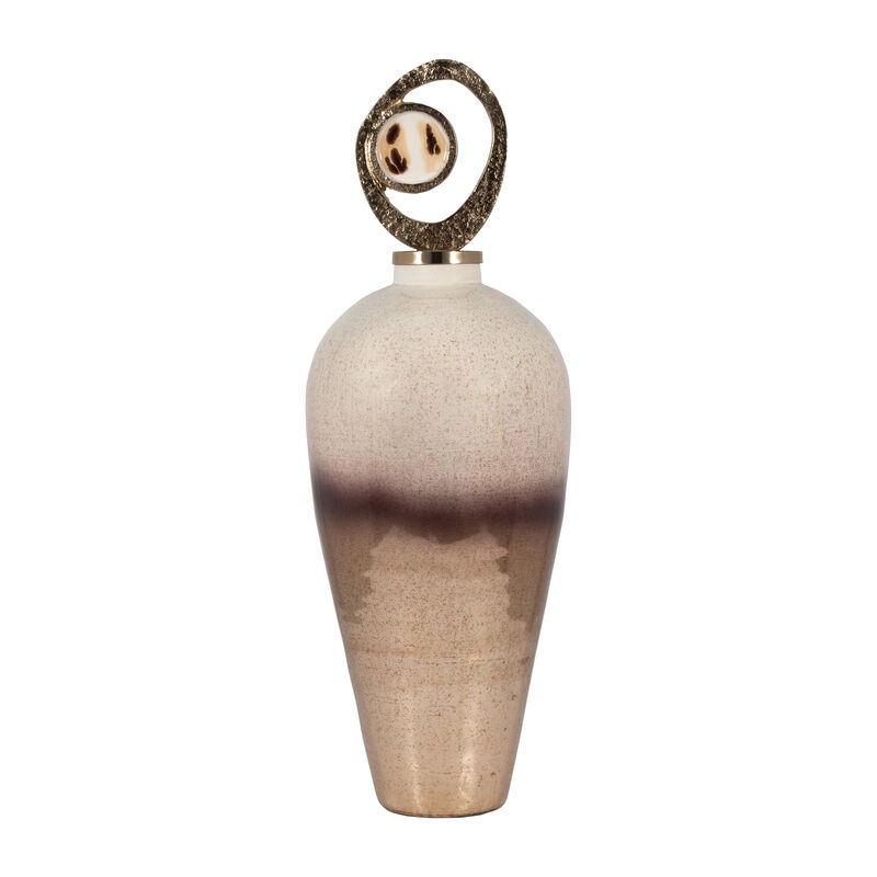Glass 27" Vase Metal Topper image number 0