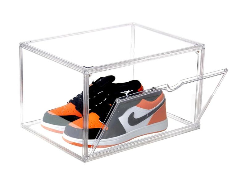 Shoe Organizer Clear Sneaker Display Case Box Magnetic Door image number 0