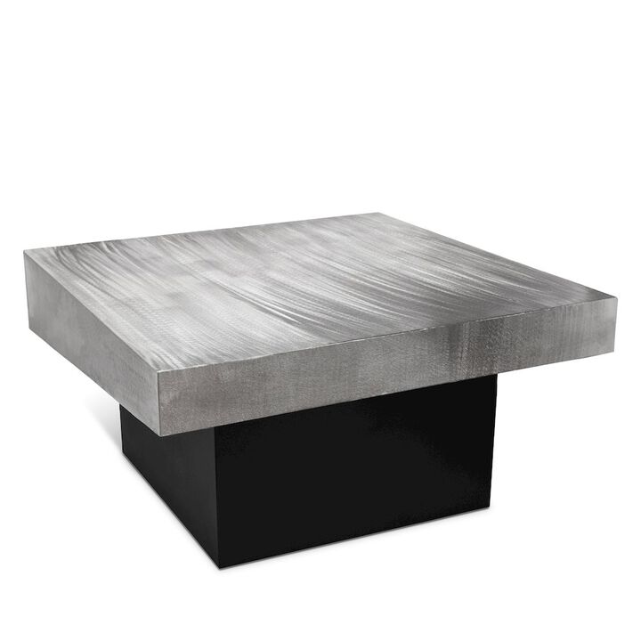Meridian Furniture Palladium Silver Coffee Table