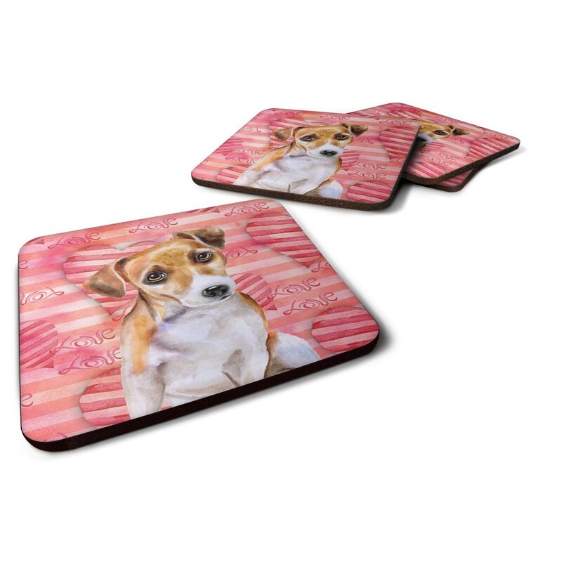 Caroline's Treasures Jack Russell Terrier #2 Love Decorative coasters, Multicolor