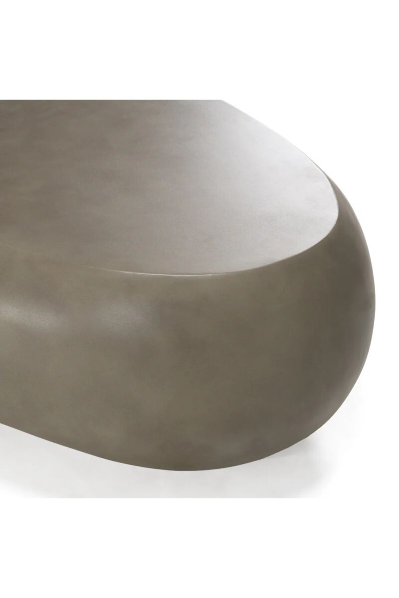 Gray Concrete Oval Coffee Table L | OROA Modern Denny image number 4