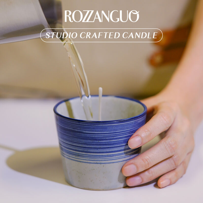 Soy and Coconut Wax Blend Single Wick Hand Poured  Ceramic Jar Candle