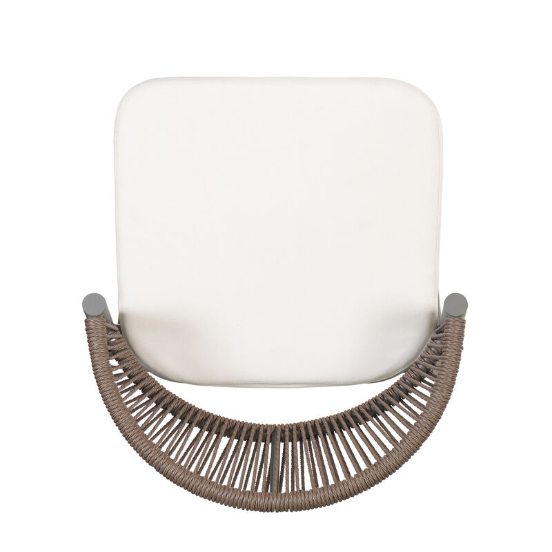 Christopher Knight Home Cremin Outdoor 30.25" Metal and Rattan Barstools with Scallop-shaped Backrest (Set of 4) image number 6