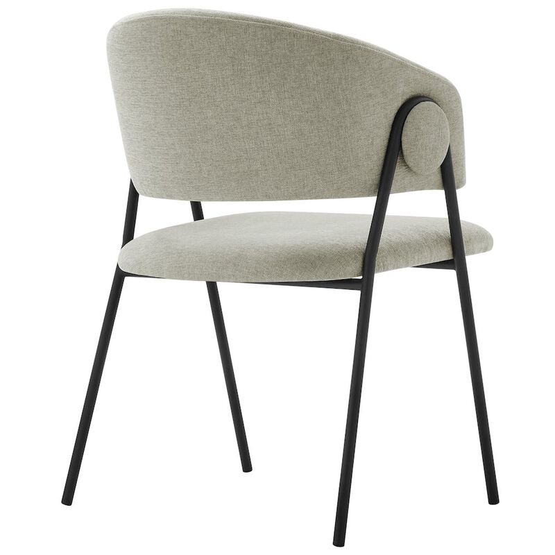 Nella Upholstered Heathered Chenille Dining Chairs Set of 2 image number 5