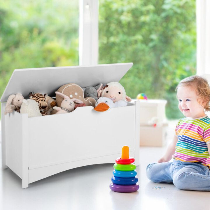 Hivvago Kid's Toy Box with Flip-Top Lid and Cut-Out Pulls