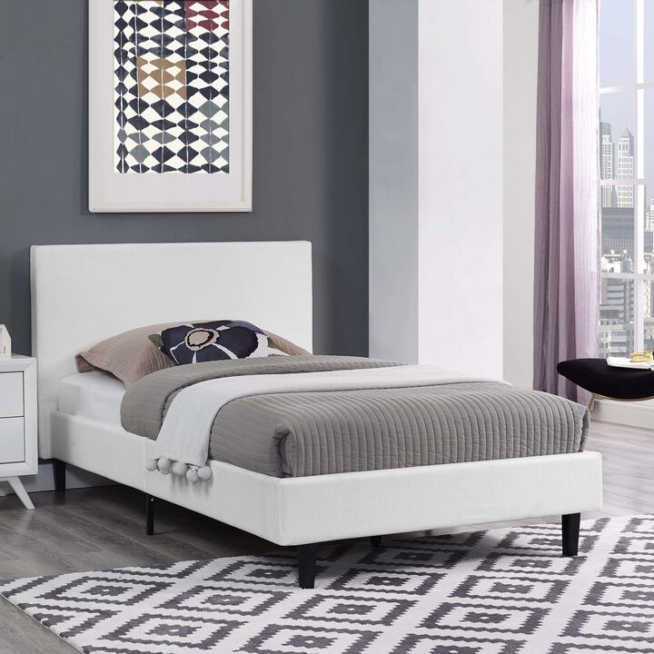 Modway - Anya Twin Fabric Bed White