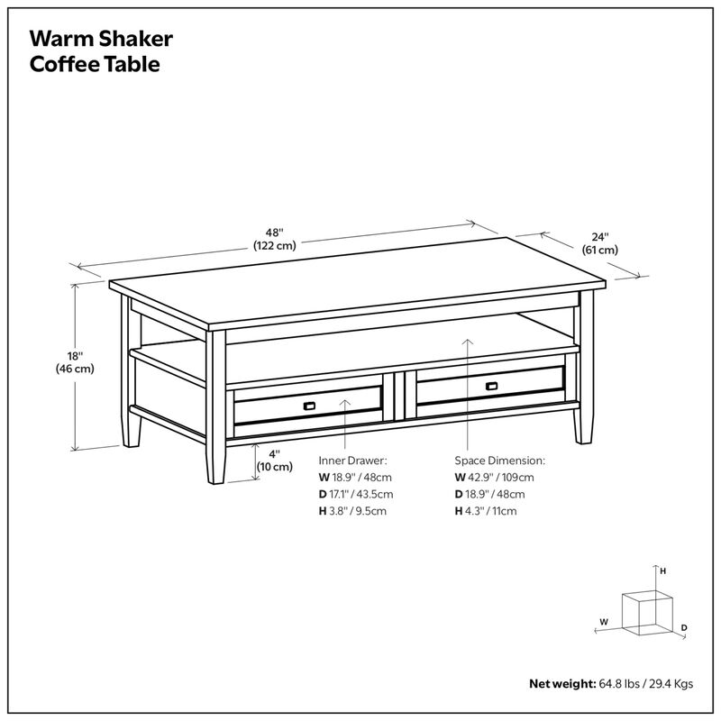 Jikzag Wide Transitional Coffee Table image number 8