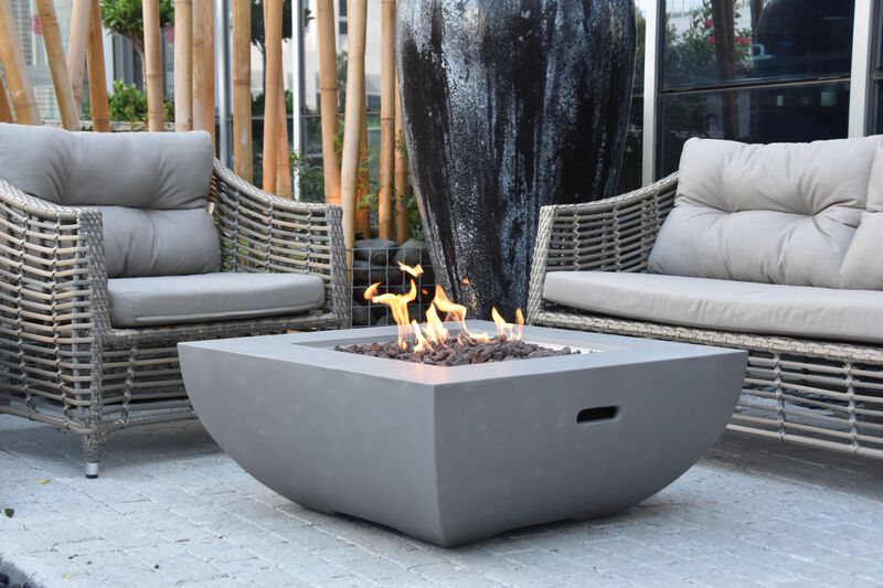 Elementi Westport Concrete Outdoor Patio Fire Pit Table image number 2