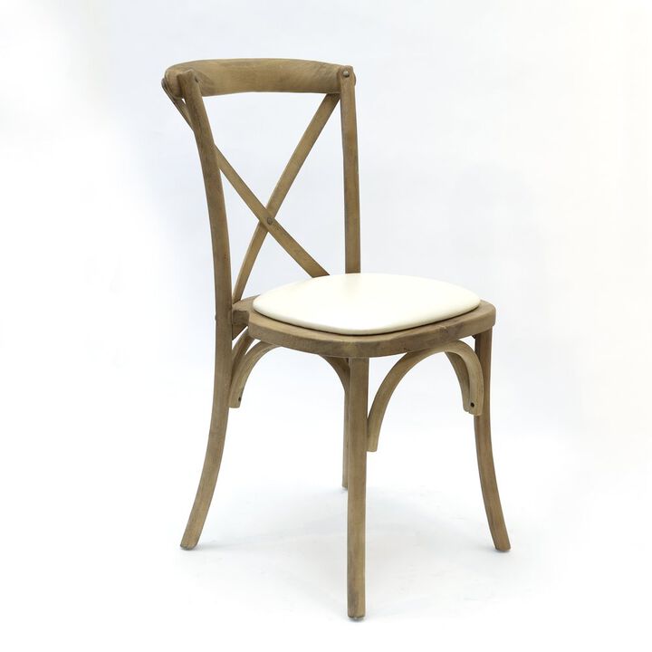 Commerical Seating Products Antique Fruitwood Crossback Dining Chairs